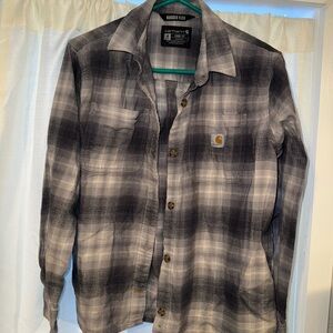 Carhartt Black and Gray Plaid Shirt